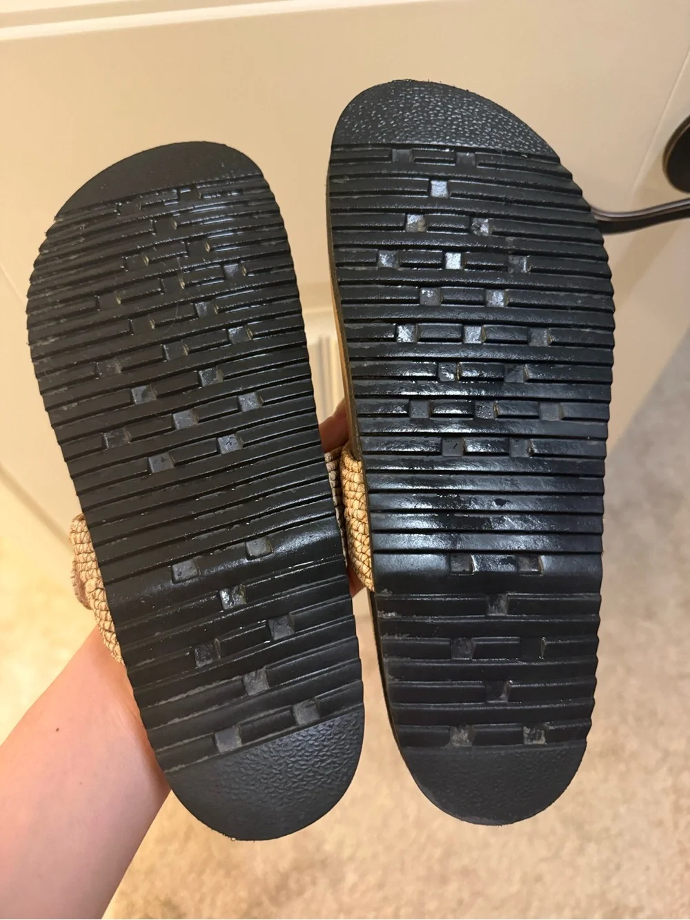 ROAM Women's Woven Tan Slide Sandals